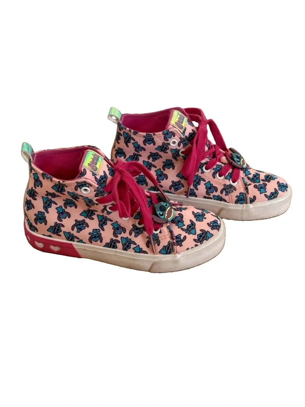 Disney Stitch Pink High-Top Sneakers